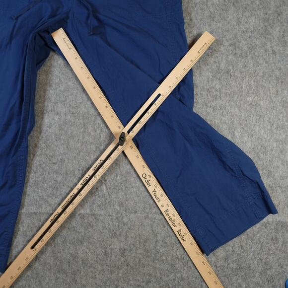 J. Jill Pants Womens 12 Stretch Cargo Ankle Cropped Casual Straight Leg Blue - Picture 4 of 11